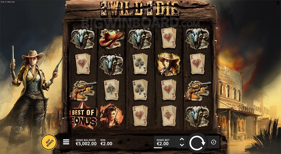 2 Wild 2 Die スロットゲーム評価